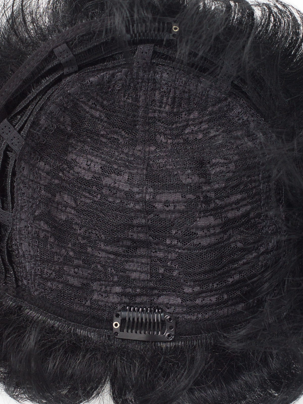 Negru Intens Peruca Partiala Clip-On