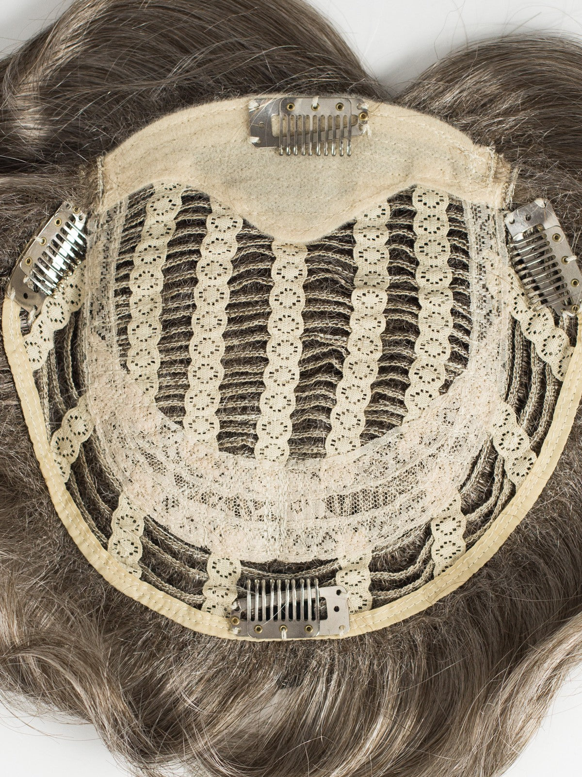 Grizonat Peruca Partiala Clip-On