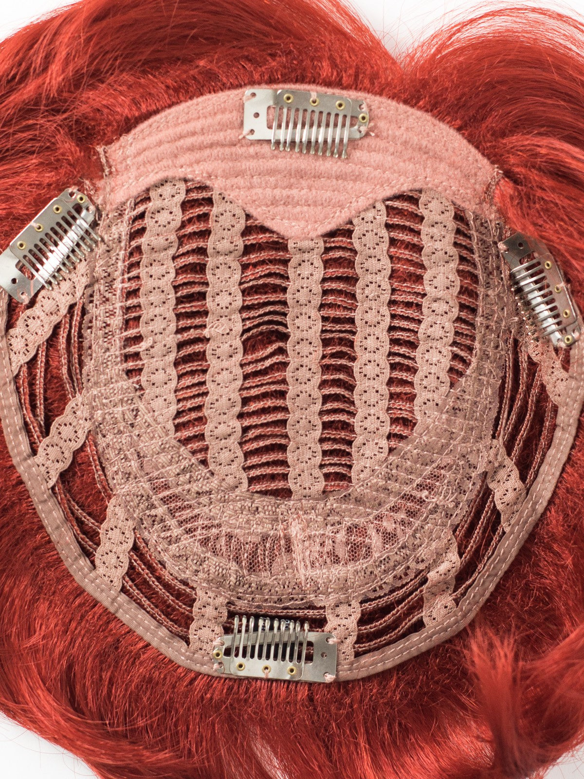 Rosu Aprins Peruca Partiala Clip-On