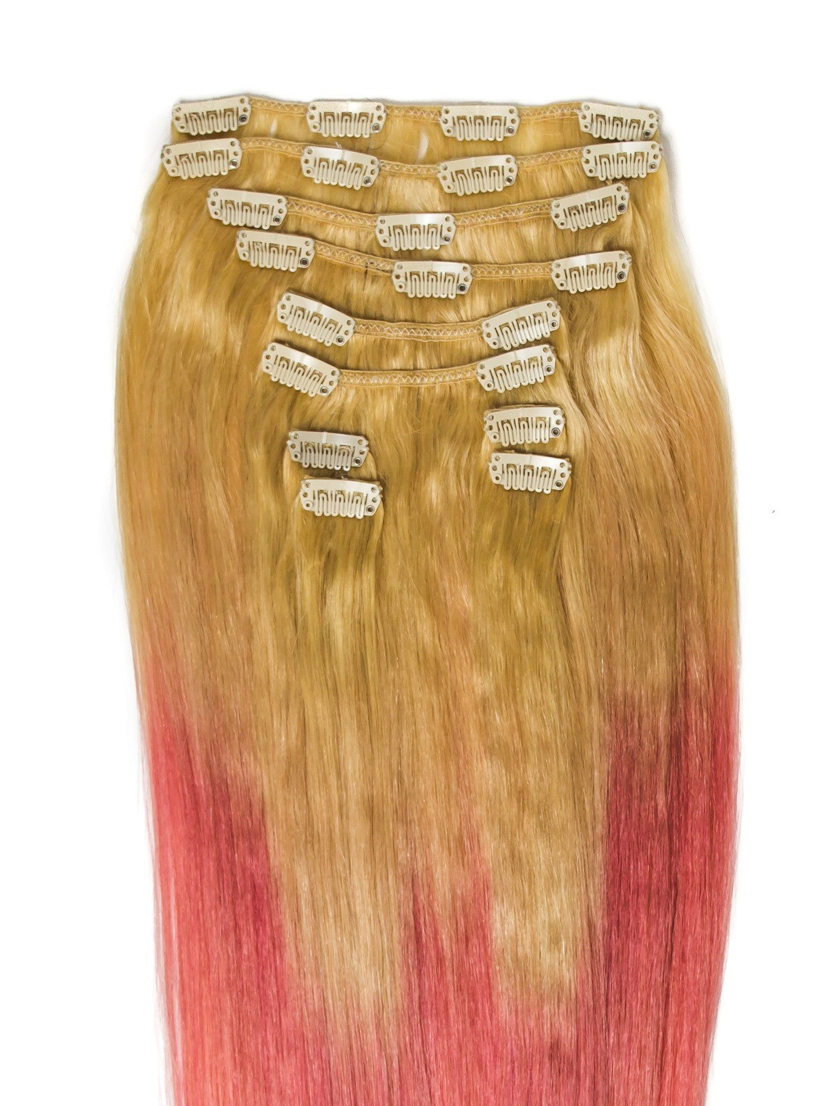 Extensii Ombre Blond/Pink Pastel