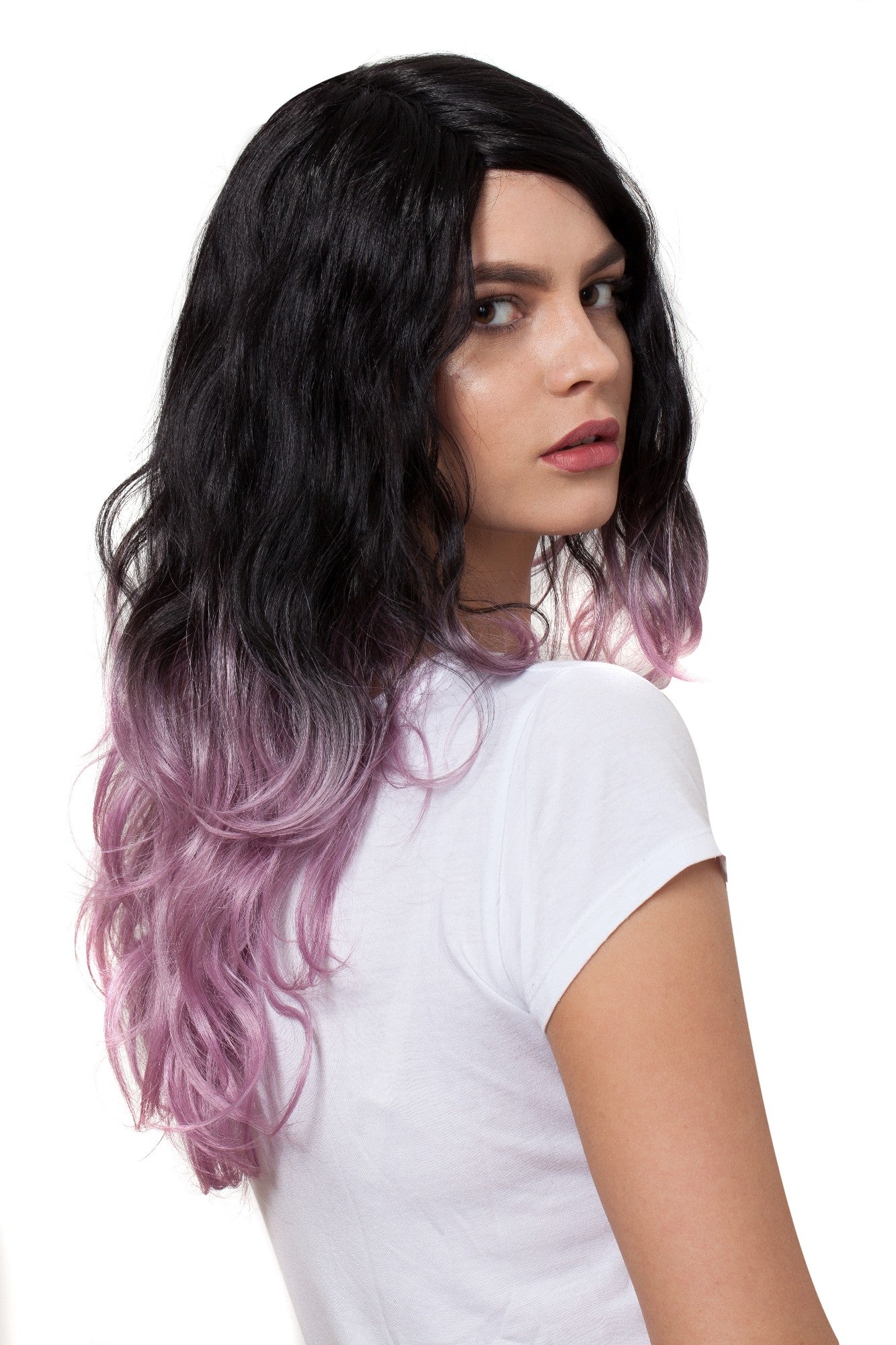 Peruca SERENA Negru-Lila