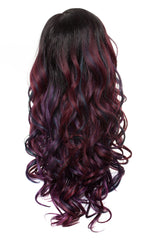 Peruca Vicky Ombre Multicolor Burgundy
