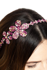 Bentita Ocazie 2 Flori Cristale Roz Siclam