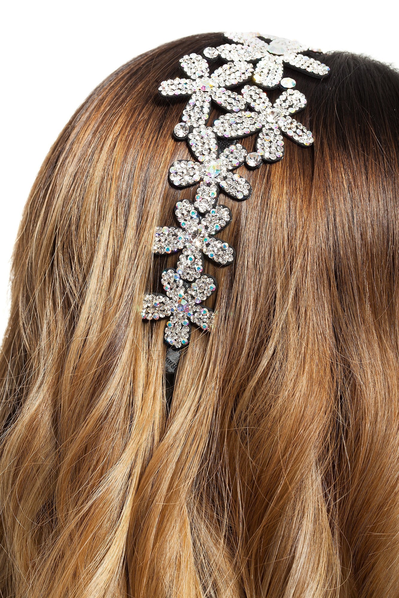 Bentita Ocazie 3 Flori Cristale Alb