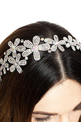 Bentita Ocazie 3 Flori Cristale Alb