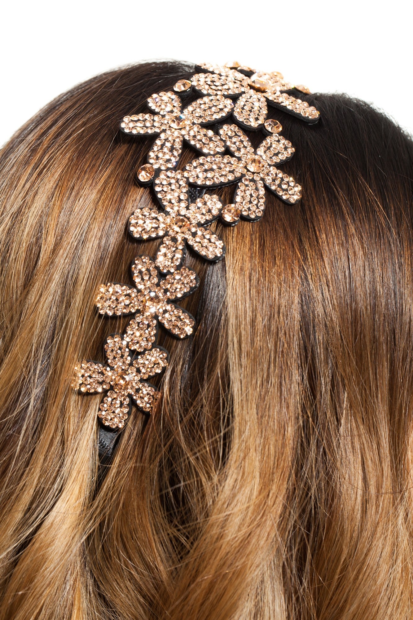 Bentita Ocazie 3 Flori Cristale Auriu