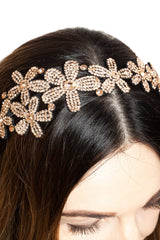 Bentita Ocazie 3 Flori Cristale Auriu