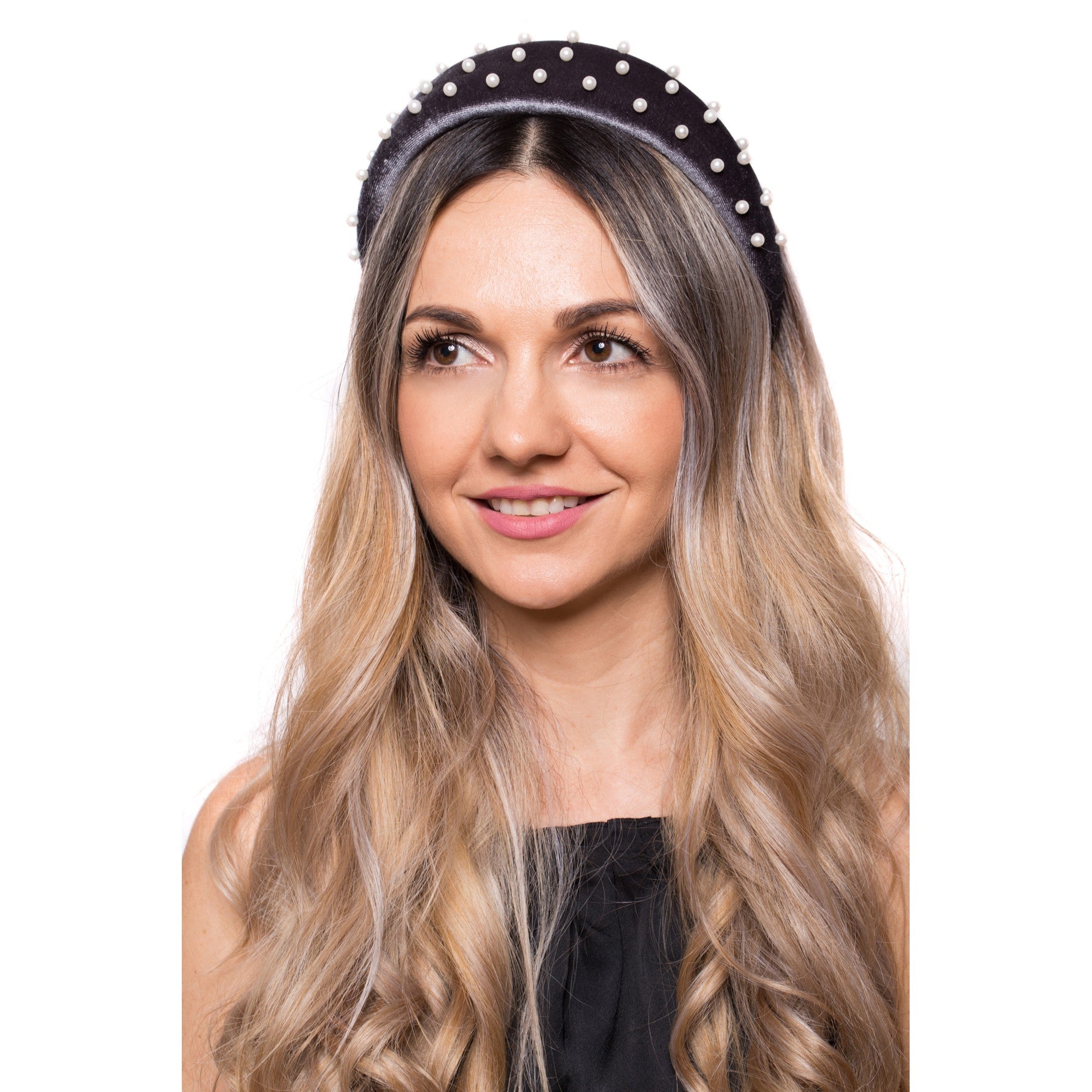 Bentita Gri Lata Catifea Perle Gri