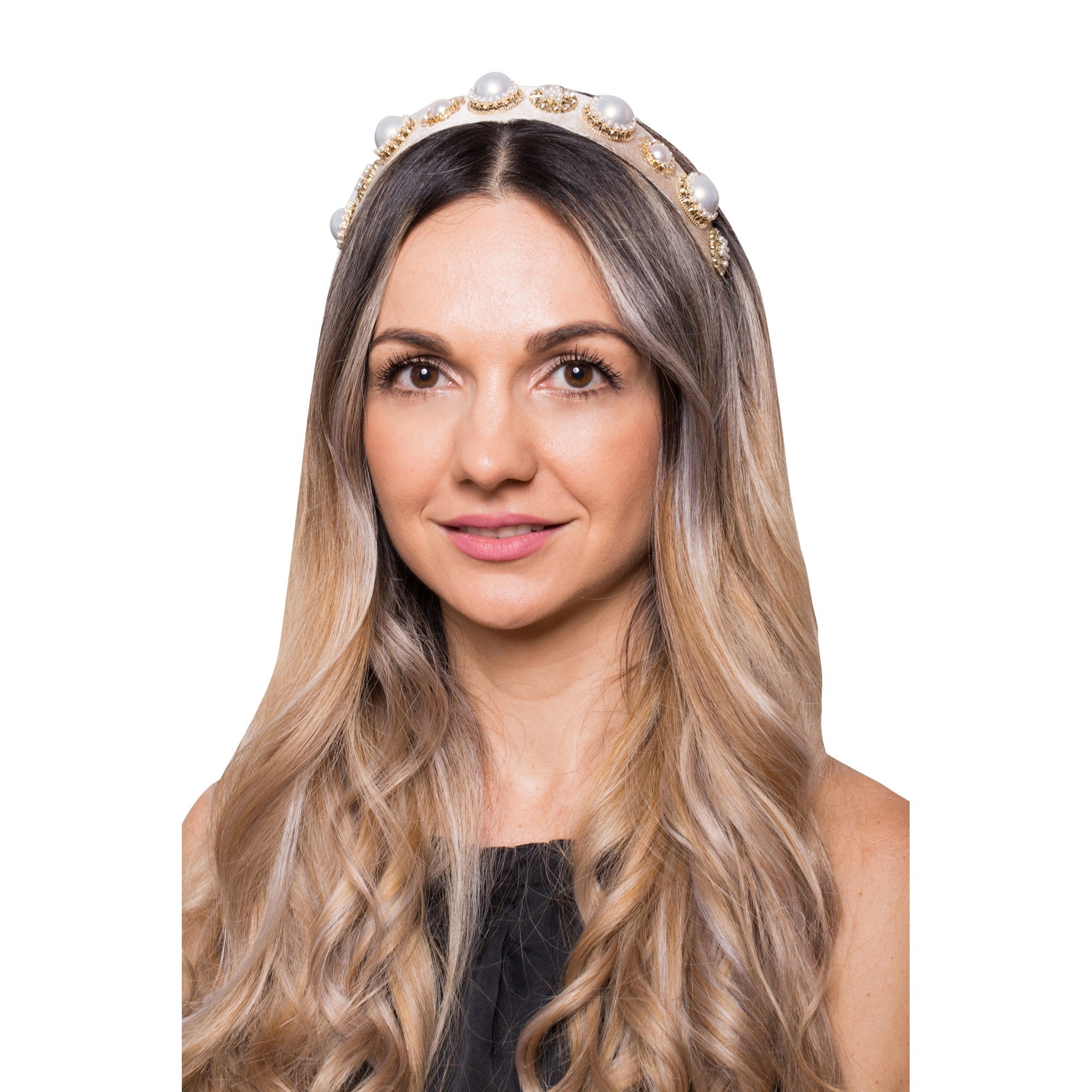 Coronita Aplicatii Perle Alba