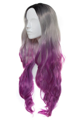 Peruca  Selena Ombre Gri-Purple