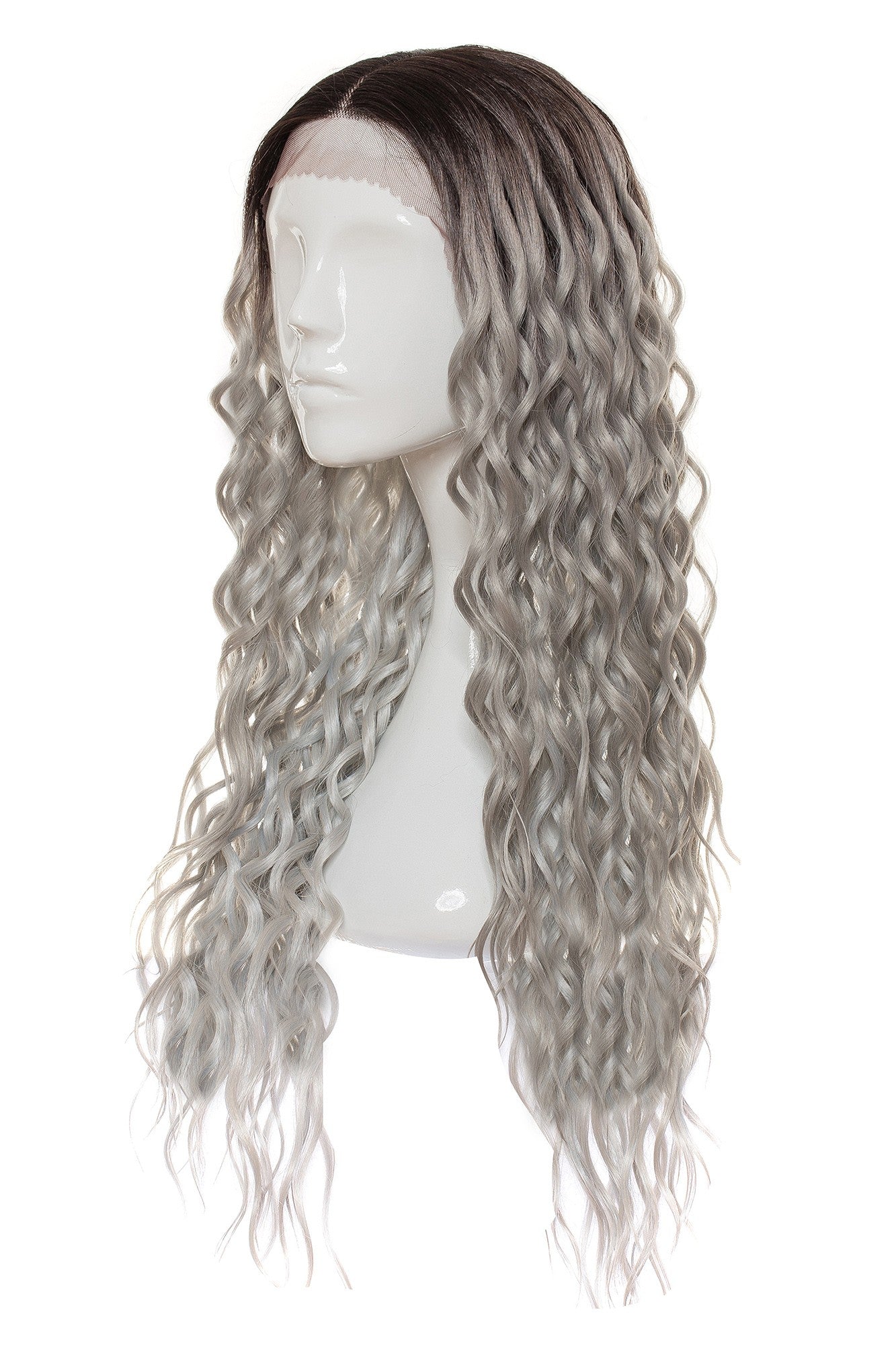 Peruca Amy Ombre Silver Grey