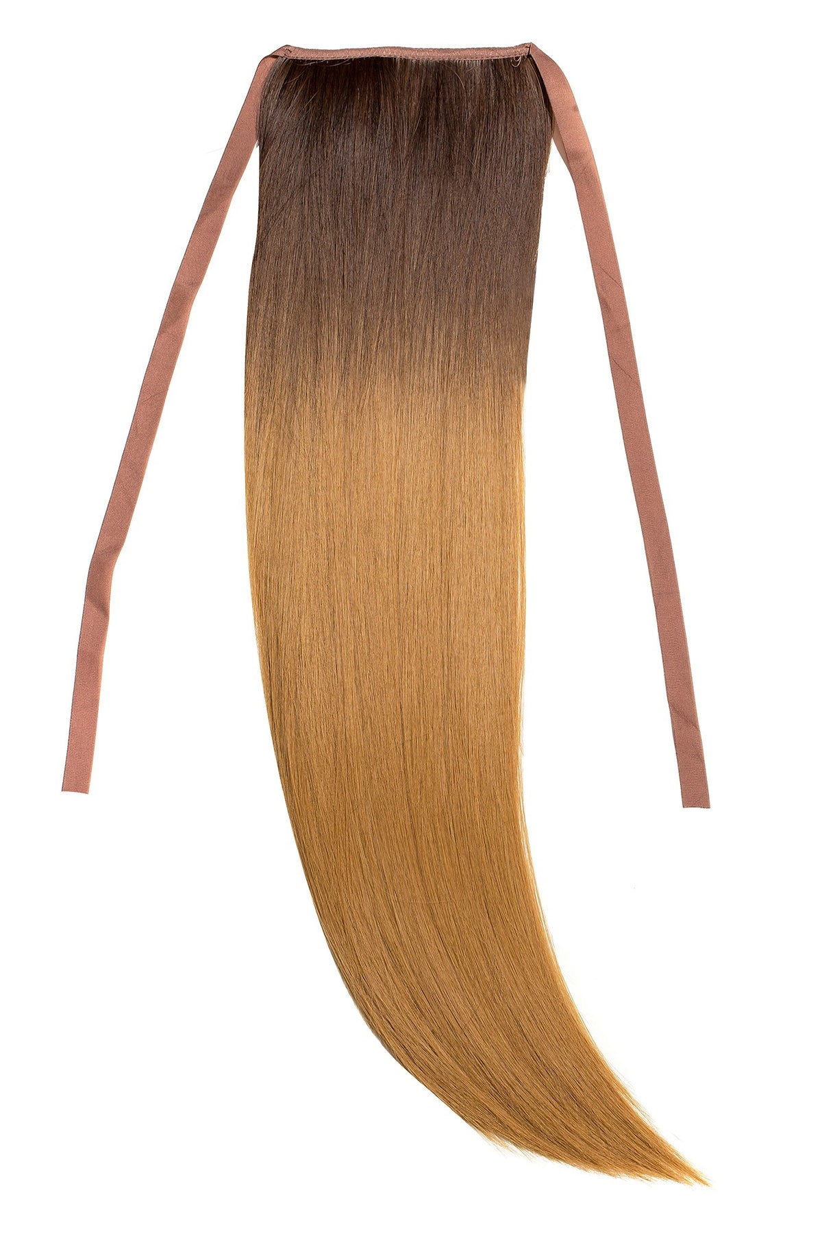 Coada Fibra Sintetica 55cm Ombre Saten Blond Miere