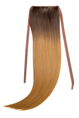 Coada Fibra Sintetica 55cm Ombre Saten Blond Miere