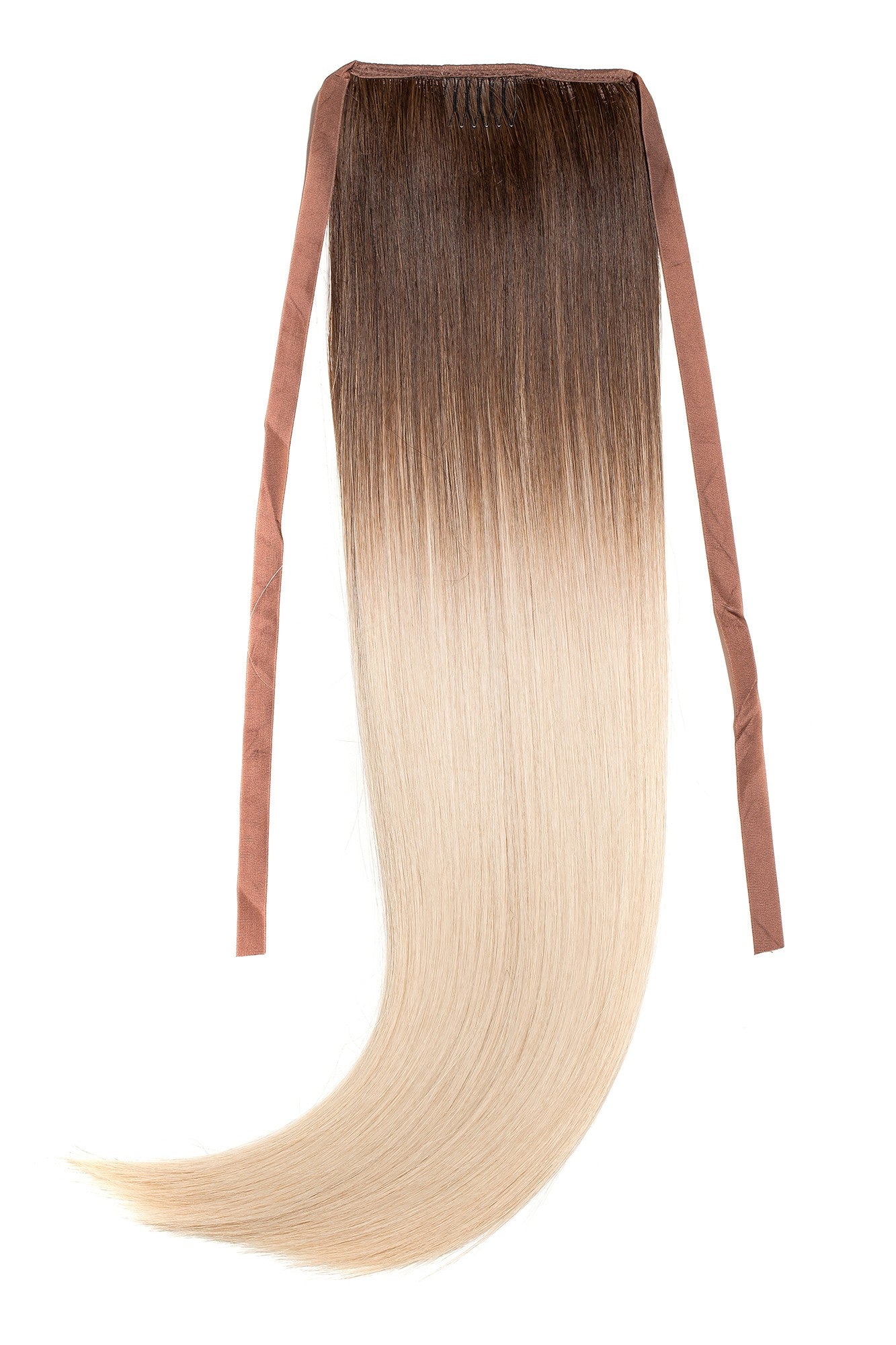 Coada Fibra Sintetica 55cm Ombre Saten Mediu Blond